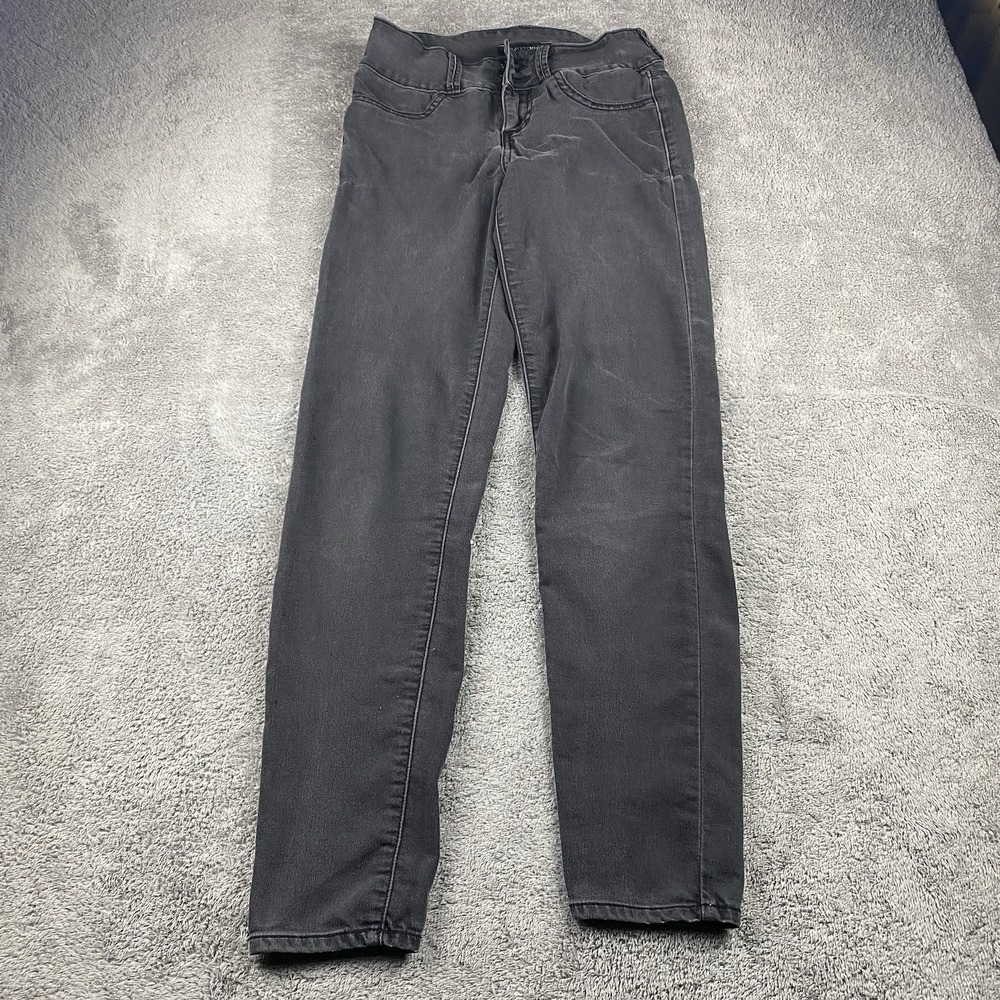 BLACKHEART Black Edgy Straight Slim Skull Embellished Jeans Womens Size‎ 5 Black